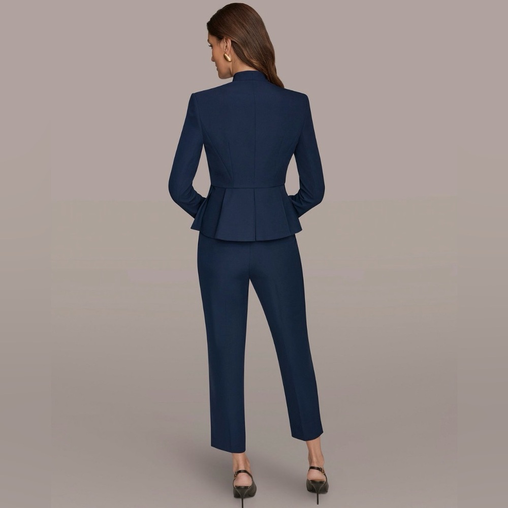 NWT Donna Karan Women's One-Button Peplum Jacket. Size 10. Nightfall - Picture 5 of 5